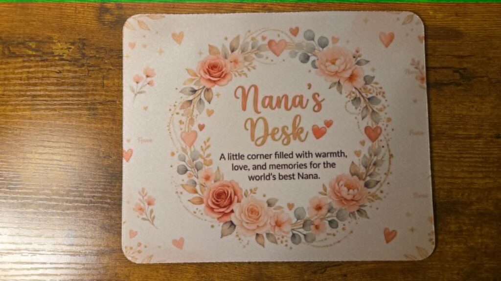 Floral personalized Nana's Nest coaster